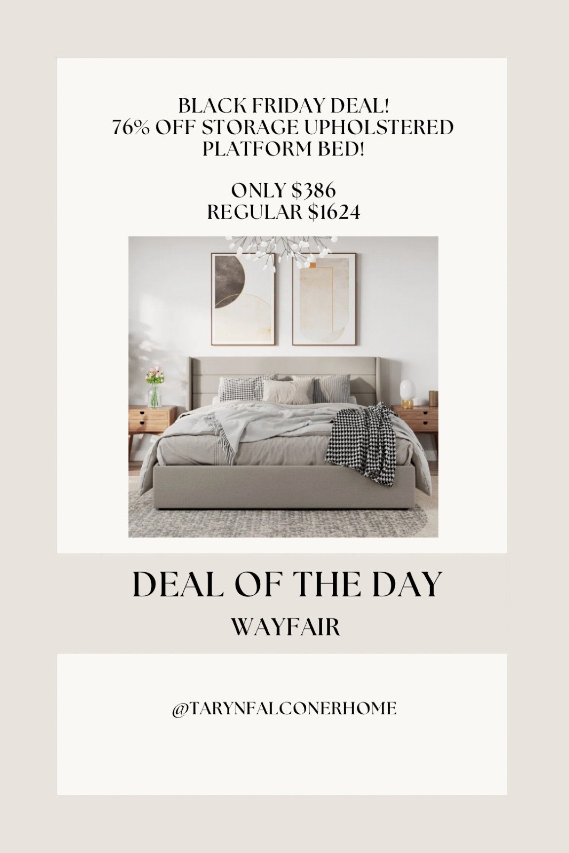 BLACK FRIDAY DEAL ALERT! 76% off storage upholstered platform bed!

#bed #platformbed #neutralhome #blackfridaydeal #onsale


#LTKHome #LTKSaleAlert