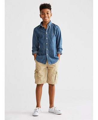 Big Boys Cotton Chambray Sport Shirt | Macy's