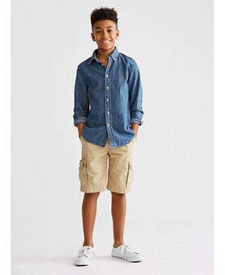 Toddler, Little and Big Boys Cotton Chambray Shirt | Macys (US)