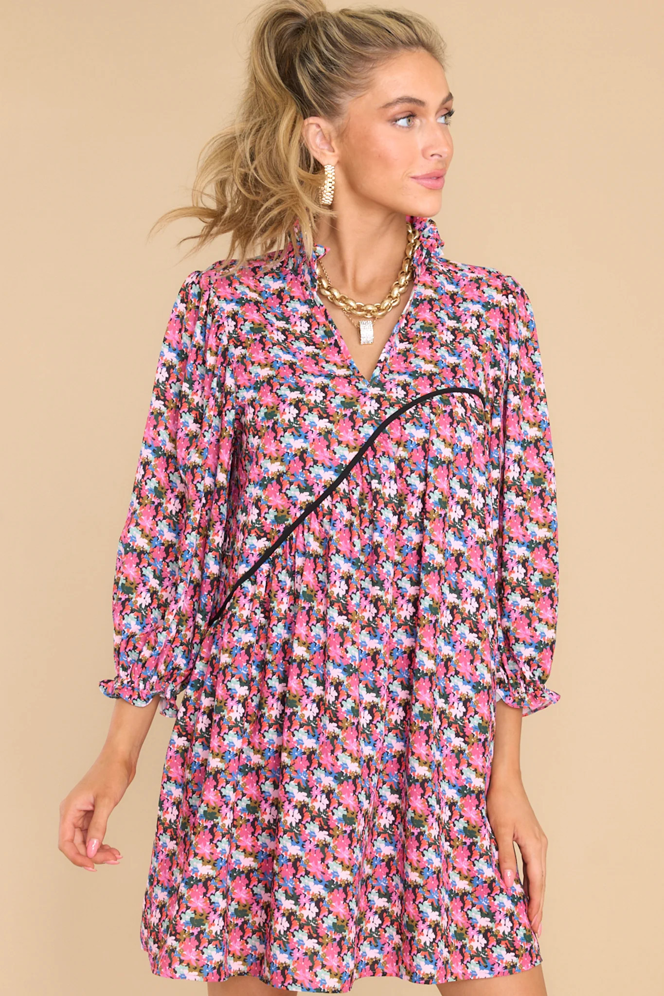 Story Art In Bloom Floral Print Dress | Red Dress 