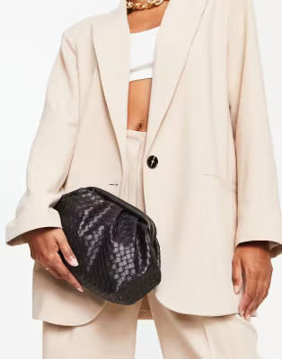 Glamorous woven clutch bag in black | ASOS | ASOS (Global)