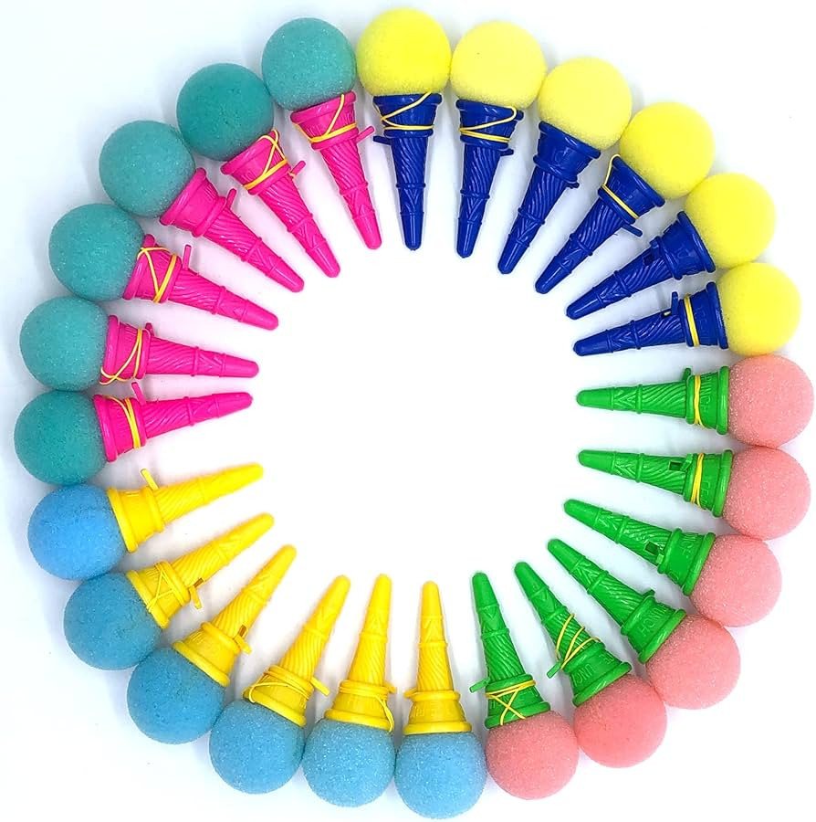 24 Pcs 4inch Ice Cream Foam Ball Launcher,Mini Ice Cream Cone Shooter Toys for Kids,Children,Carn... | Amazon (US)