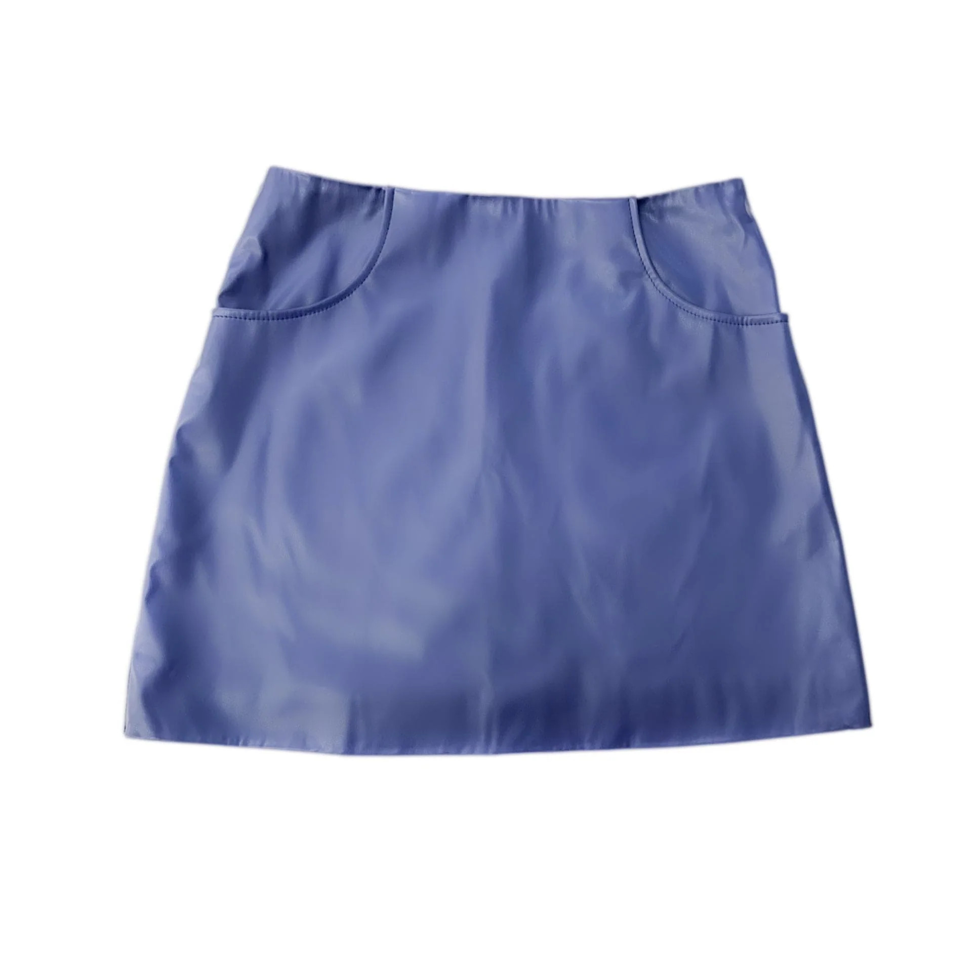 Navy Vegan Leather Skirt | petite maison kids