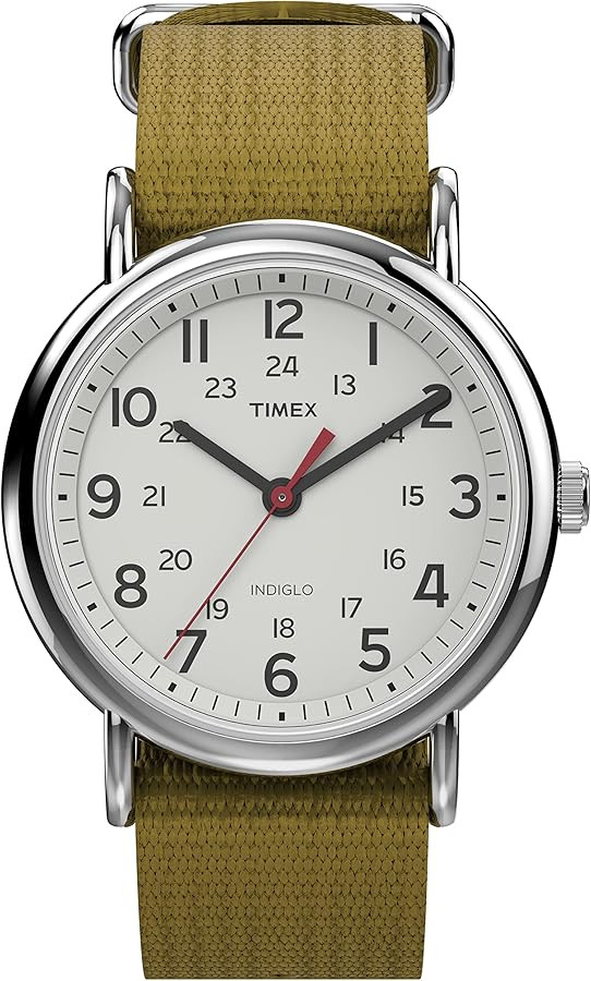 Timex Weekender Analog Watch, Adjustable Durable Nylon Fabric Slip Through Strap | Amazon (US)