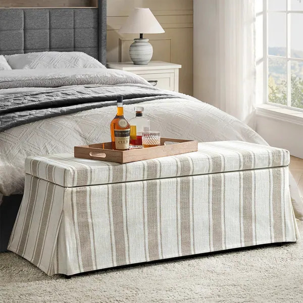 HULALA HOME Albert 46.5" Storage Bench with Removable and Machine-washable Slipcover - Bed Bath &... | Bed Bath & Beyond