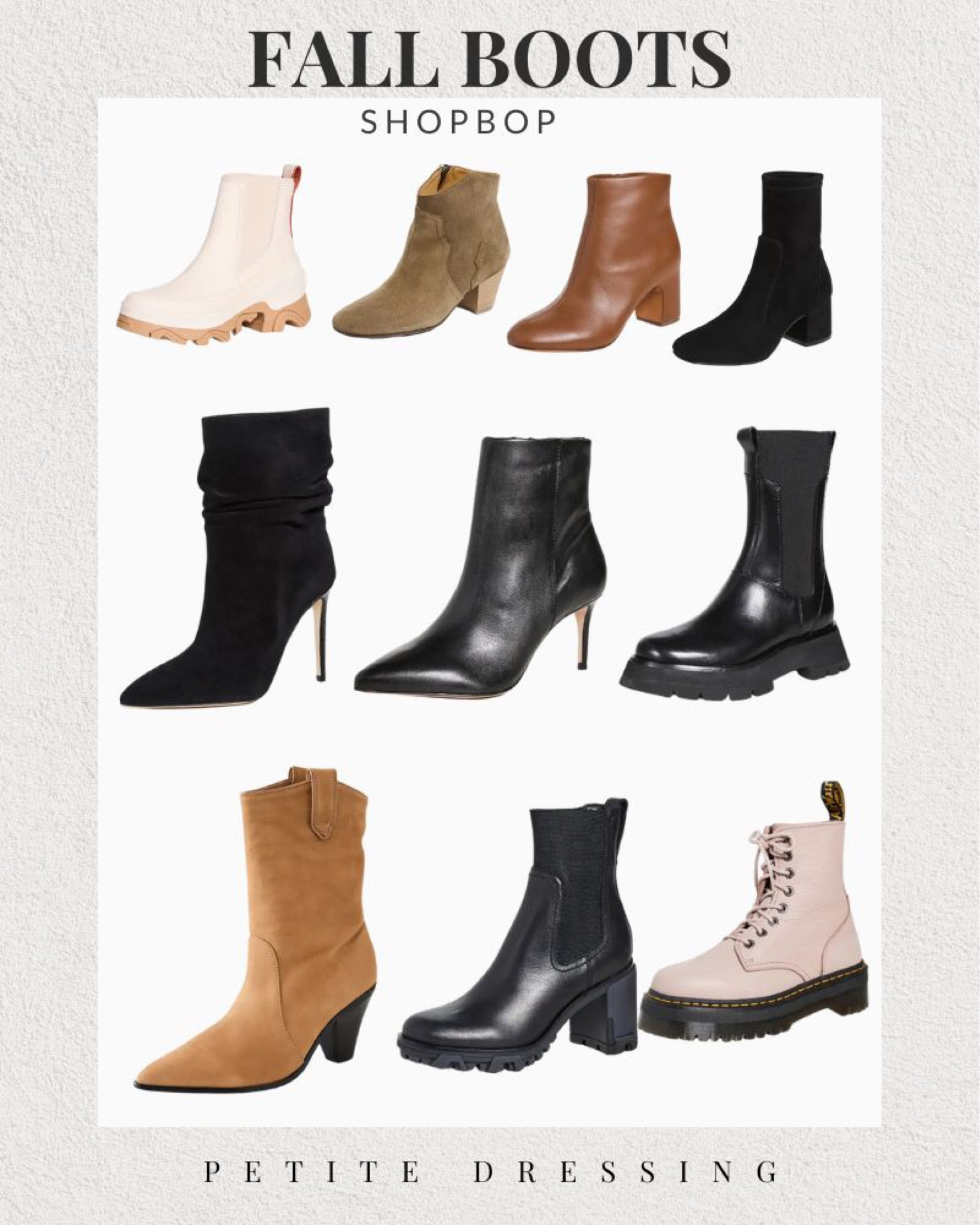 Shopbop Boots / Fall footwear / Fall boots / Ankle Boots / Block heel boots / Nude colored shoes / Black boots

#LTKU #LTKSeasonal #LTKstyletip
