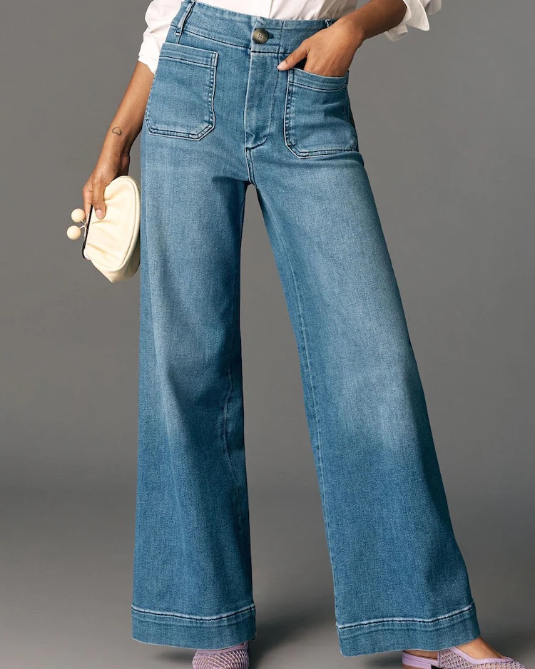 Fave cropped jeans now come full length! So flattering!

Fall denim, fall fashion, denim, wide leg jeans

#LTKOver40