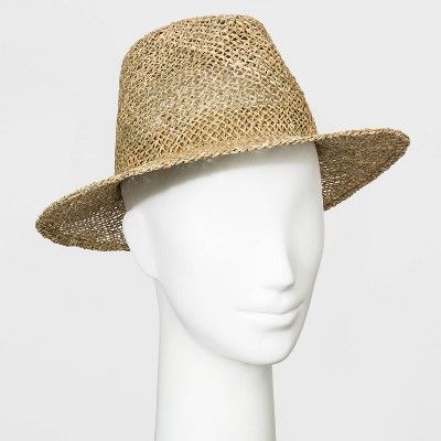 Women&#39;s Seagrass Fedora Hat - Universal Thread&#8482; Natural | Target