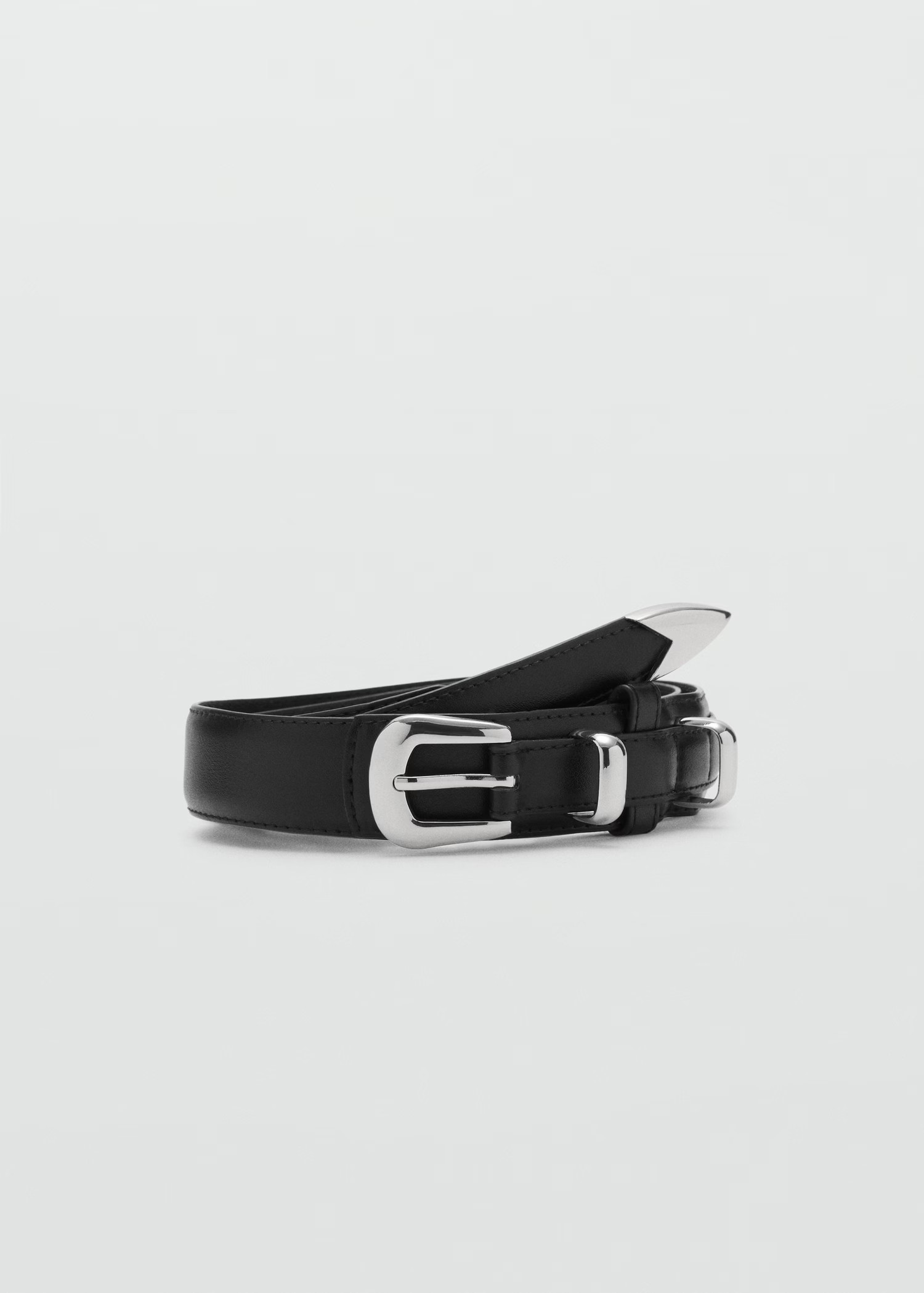 Leather effect belt with buckle - Women | MANGO USA | Mango (US/MX/AU)
