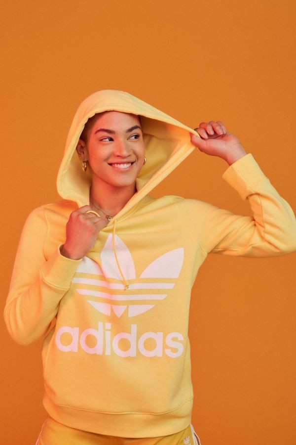 adidas Originals Adicolor Classic Trefoil Hoodie Sweatshirt | Urban Outfitters US
