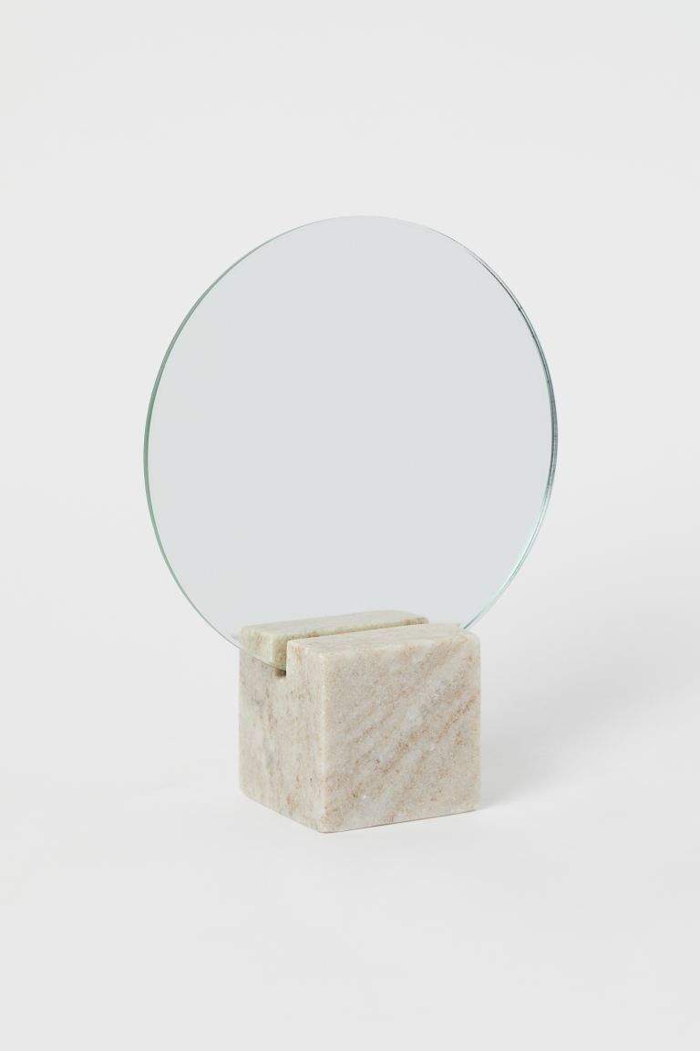 Small Mirror with Marble Base | H&M (US + CA)