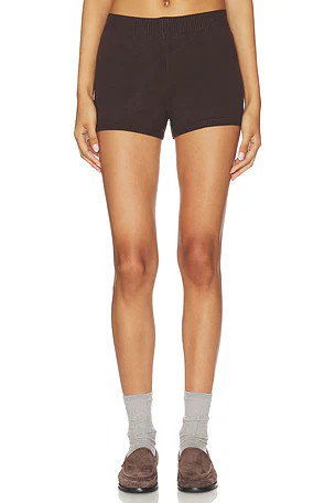 Monse Bunny-ear Half Placket Knit Top in Brown. - size M | Revolve Clothing (Global)