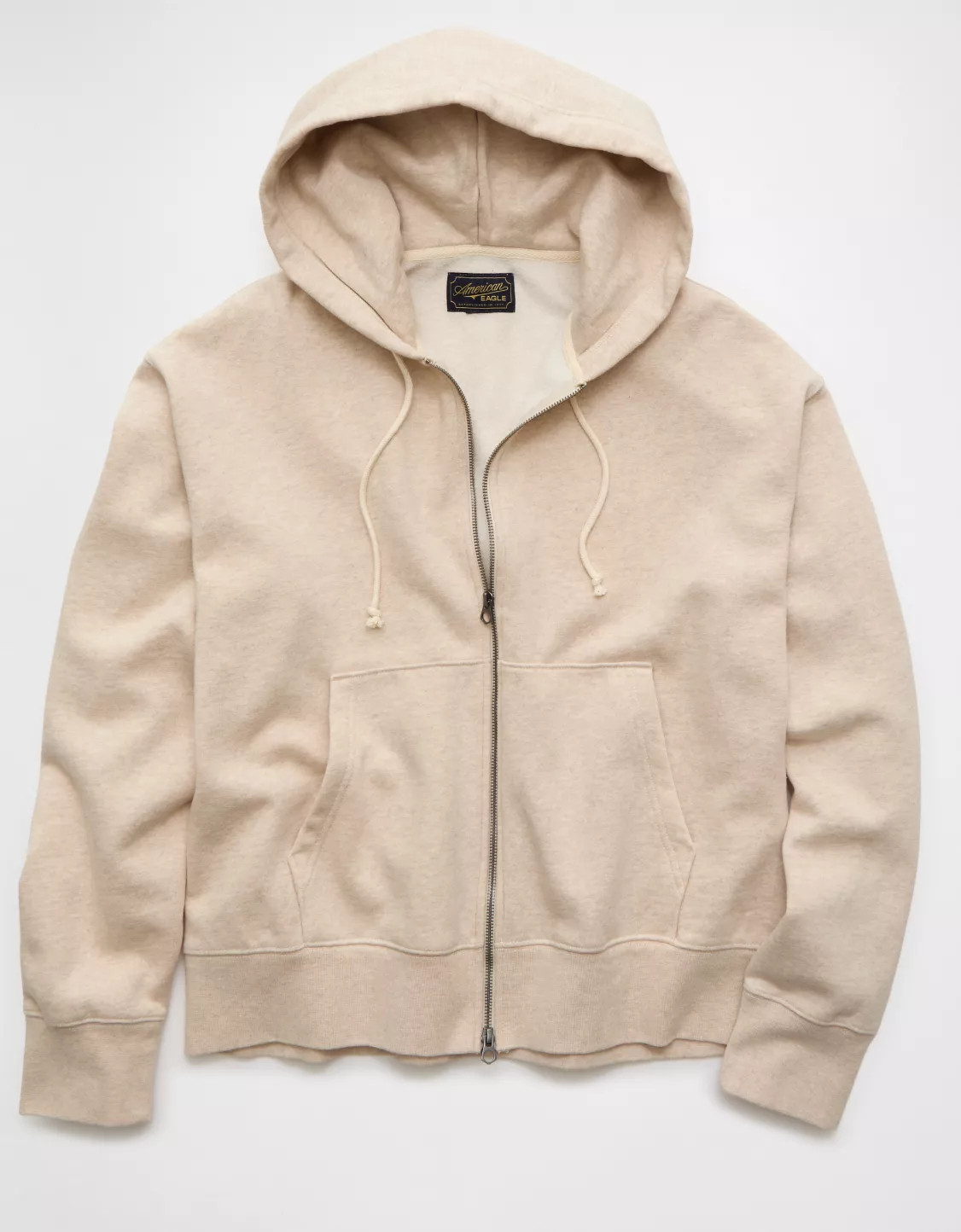 AE Laidback Luxe Heavyweight Full-Zip Hoodie | American Eagle Outfitters (US & CA)