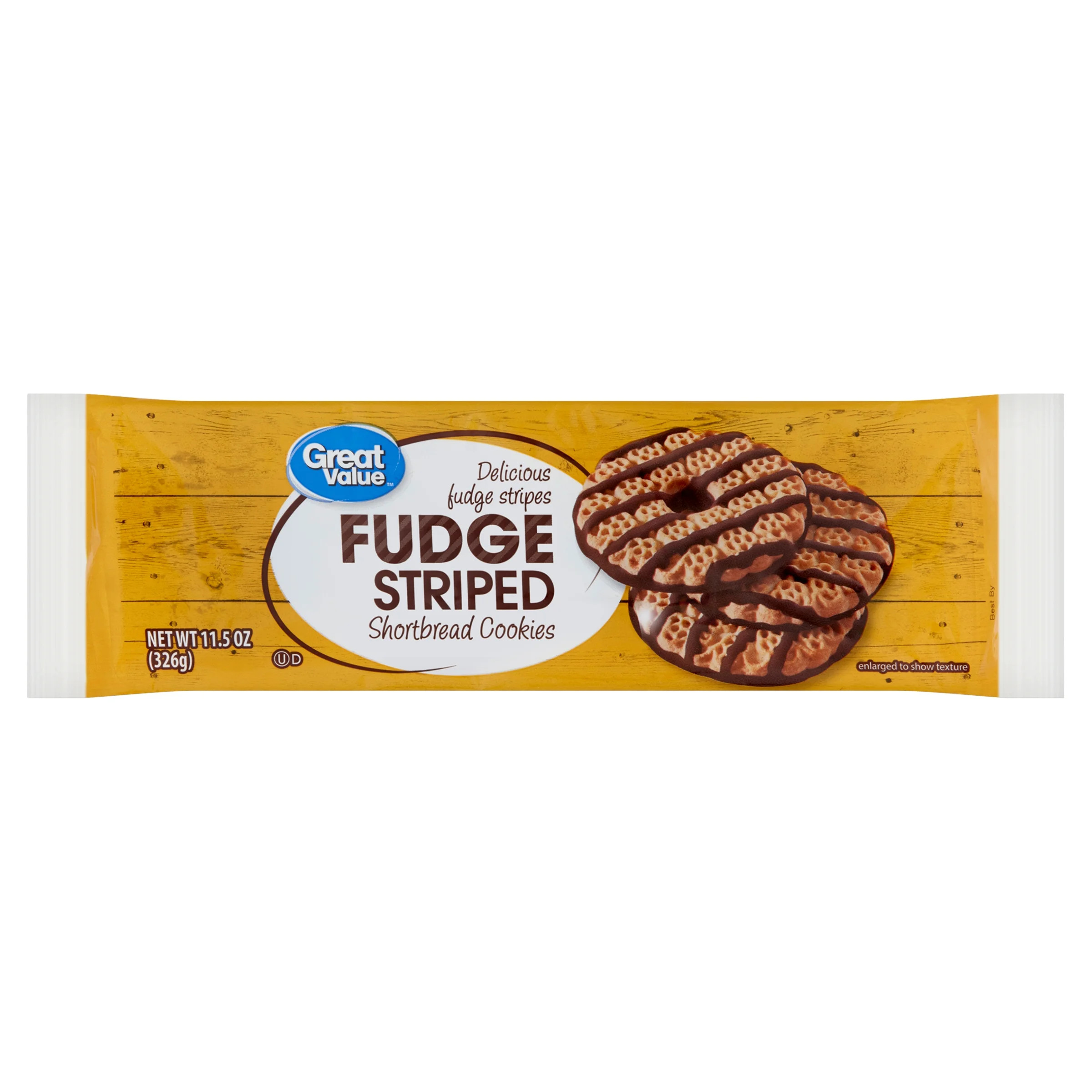 Great Value Fudge Striped Shortbread Cookies, 11.5 oz - Walmart.com | Walmart (US)