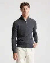Mongolian Cashmere Quarter Zip Sweater | Quince