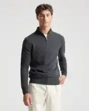 Mongolian Cashmere Quarter Zip Sweater | Quince