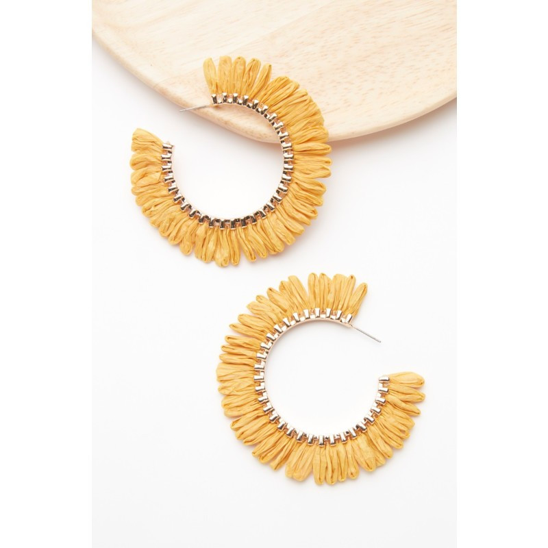 EVEREVE Ellen Raffia Hoop Earring | EVEREVE | Evereve