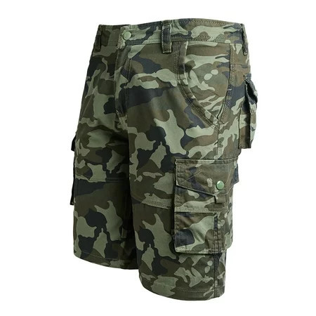 SWSMCLT Men s Camo Solid Cargo Shorts Camouflage Printed Short Loose with Pocket Casual Summer Knee Length Cotton Lightweight Fashion Camo Green Camo Camouflage 30 | Walmart (US)