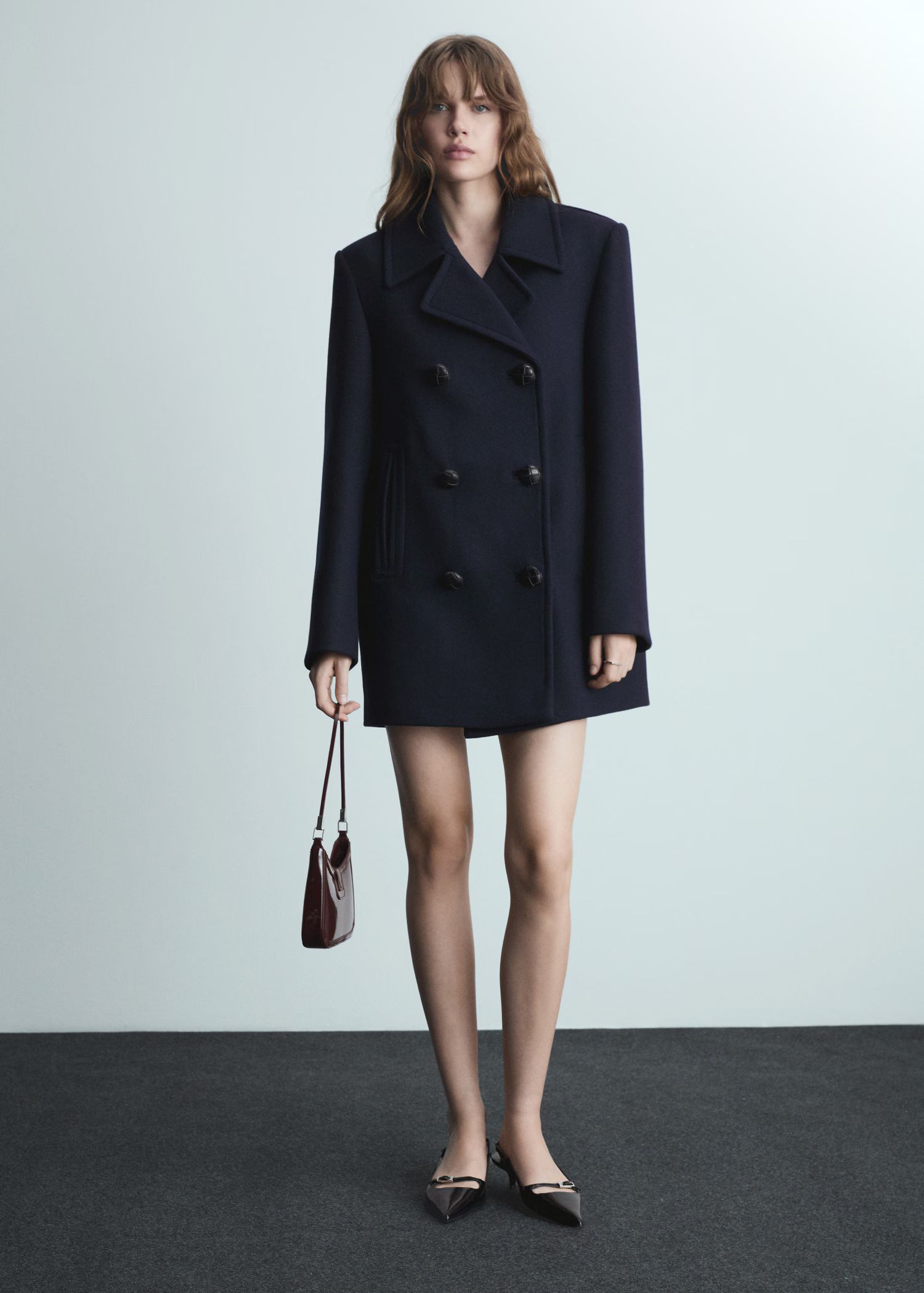 Double-breasted wool coat | MANGO (US)