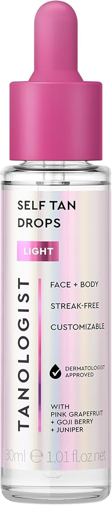 Tanologist Light Self Tan Drops, Streak-Free Body & Face Tanning Drops, No Fake Tan Smell, For Mo... | Amazon (US)