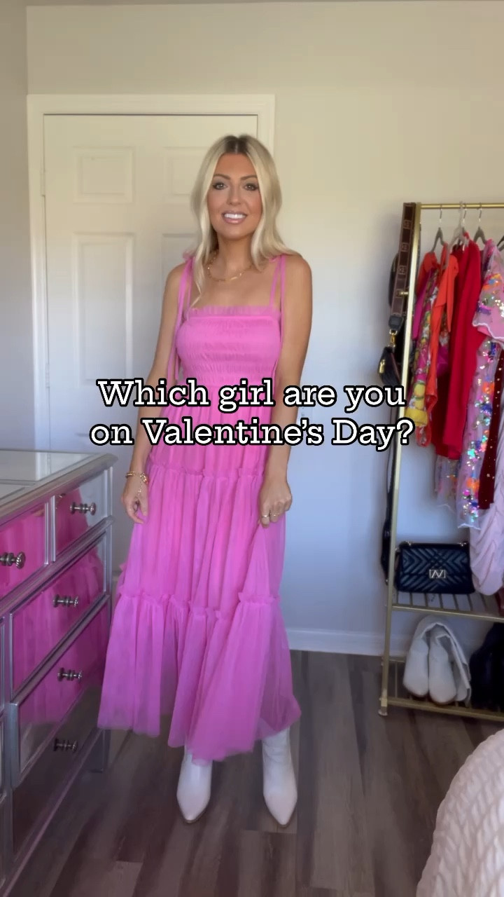 Which type of girl are you on Valentine’s Day? Cute, all about being comfy or glam all the way?? These dresses are perfect for VDay or Spring weddings and events & this sweater set is the softest material! Use my code: kaleighloganstyle25 for 25% off site wide! @shoppinkblush
.
Valentine’s Day outfit / party dress / boots / Spring fashion / winter to spring style / affordable / cocktail dress / comfy lounge set / date night / wedding guest dress / baby shower / tulle 

#valentinesday #springfashion #weddingguestdress #femininestyle #valentinesdaydress #weddingguest #babyshowerdress #springdress #wintertospring #partydress #valentinesdress #valentinesoutfit #womenfashion #datenight #fashionreels #ootdfashion #datenightdress #ltkparty #fashioninspo #pbaffiliate #styleinspo #pinkblushmaternity #shoppinkblush #sponsored #ootdfashion #affordablefashion #discoverunder5k #instafashion #westernchic 

#LTKbump #LTKwedding #LTKfindsunder50