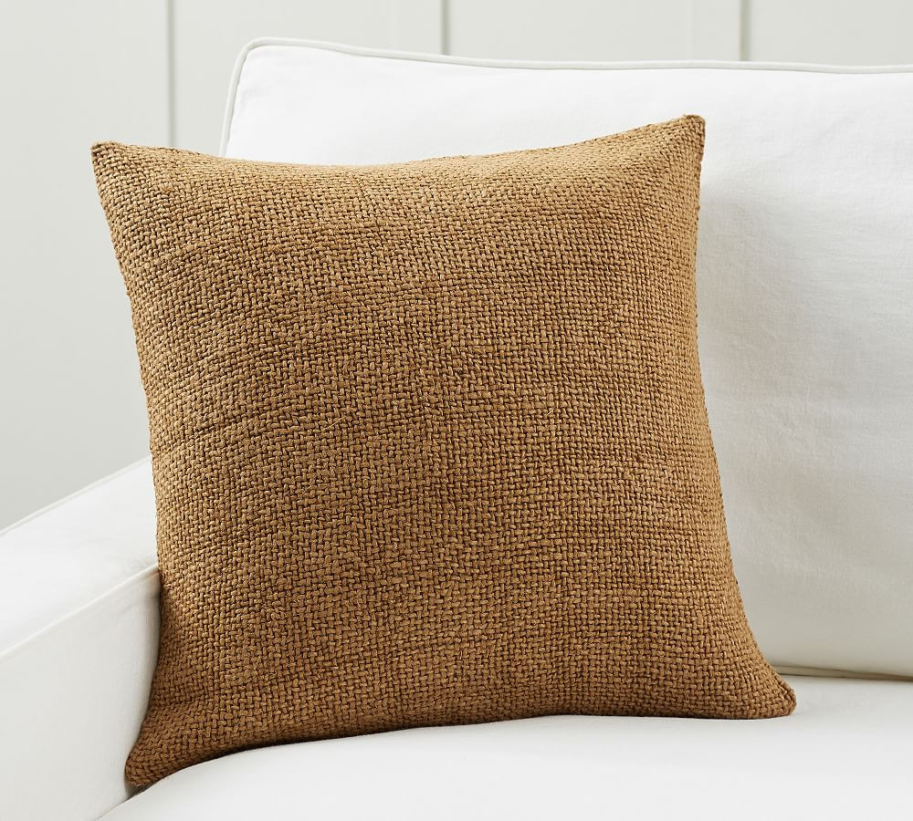 Faye Linen Textured Pillow | Pottery Barn (US)