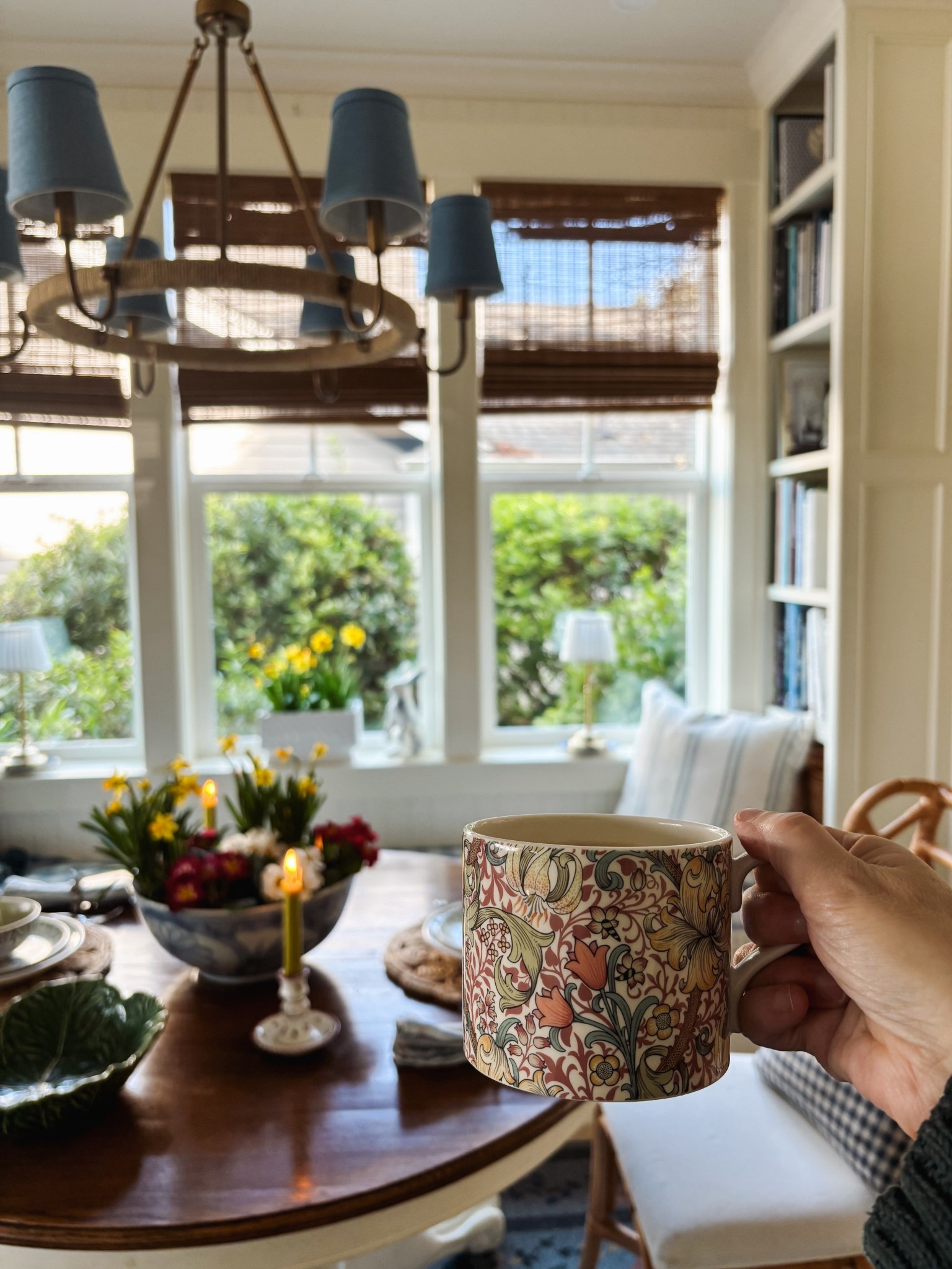 Mugs, bowl, bamboo shades, dining room light fixture 

#LTKHome #LTKSeasonal #LTKSaleAlert