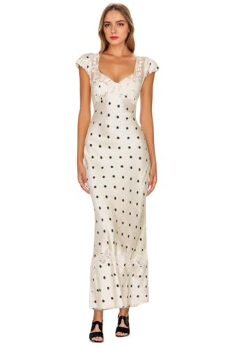 Amazon.com: People Free Dupes Dress Women Polka Dot Dress Boho Dresses for Women Summer Boho Maxi... | Amazon (US)