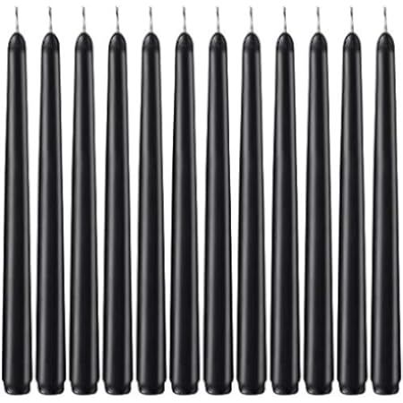 Mega Candles 20 pcs Unscented Black Mini Taper Candle, 4 Inch Tall x 1/2 Inch Diameter, Great for Ca | Amazon (US)