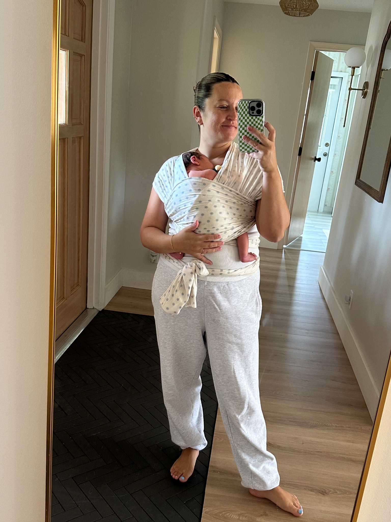 The best way to get things done around the house. Obsessed with my Solly wrap! Also been living in these Skims sweats postpartum, they are so comfy  

#LTKBaby