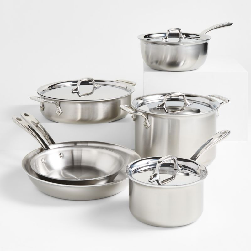 All-Clad d3 Curated 10-Piece Set + Reviews | Crate & Barrel | Crate & Barrel