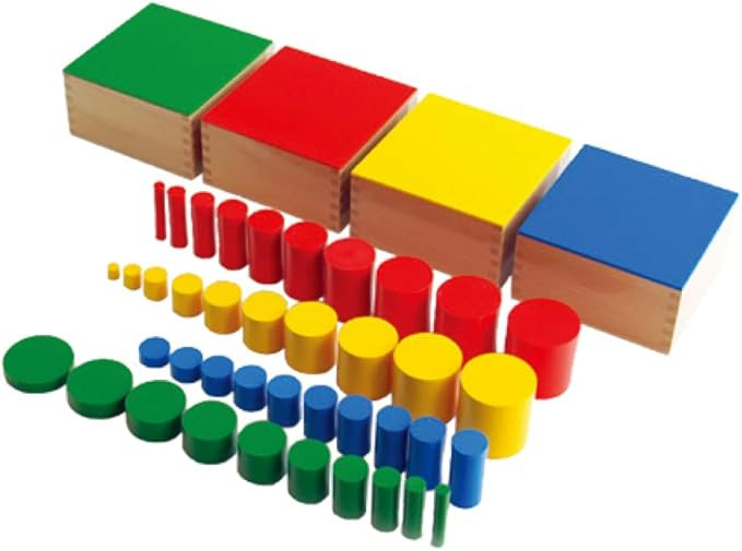 MONTESSORI OUTLET Knobless Cylinders (Set of 4) for 3-6 Years Montessori Education at School and ... | Amazon (US)