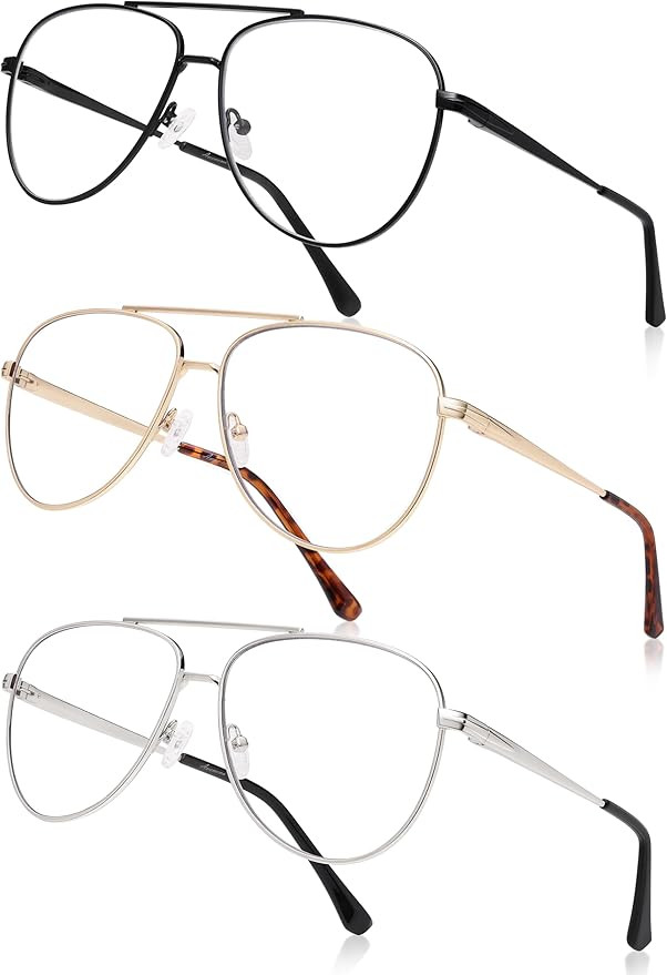 AMOMOMA Aviator Reading Glasses for Women,Men Blue Light Blocking Computer Readers Trendy Retro M... | Amazon (US)
