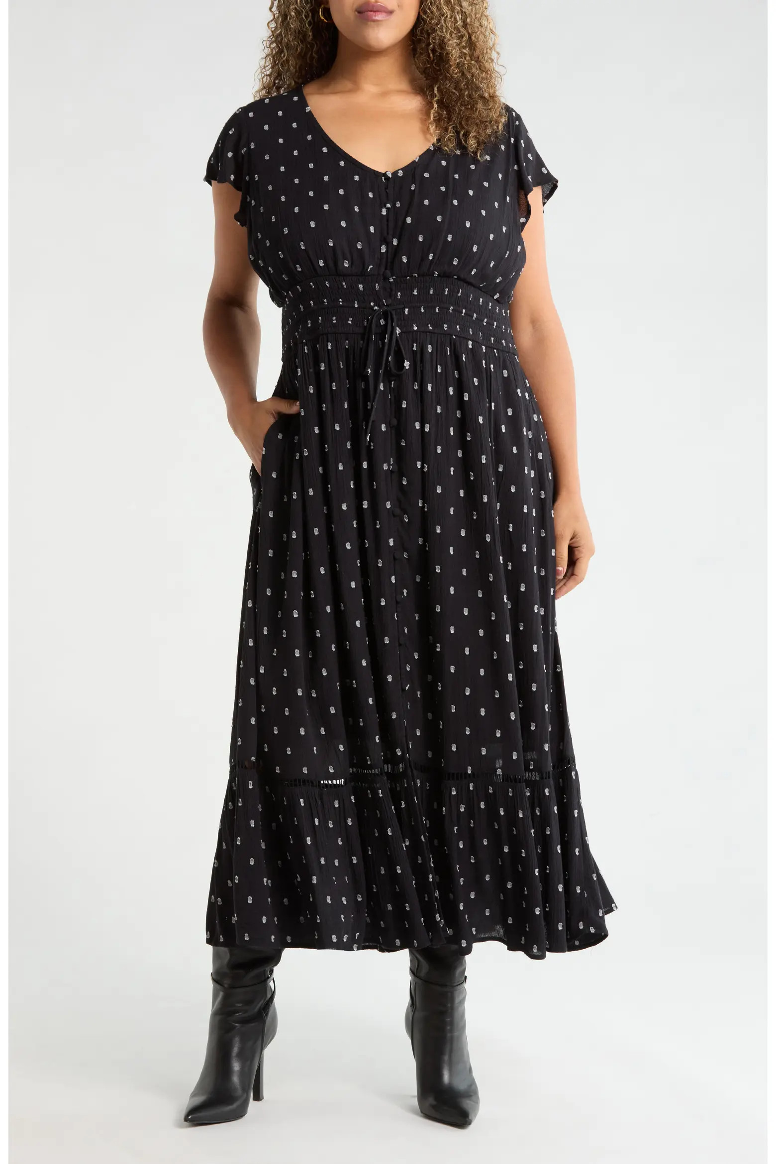 Smocked Dobby Maxi Dress (Women) | Nordstrom | Nordstrom