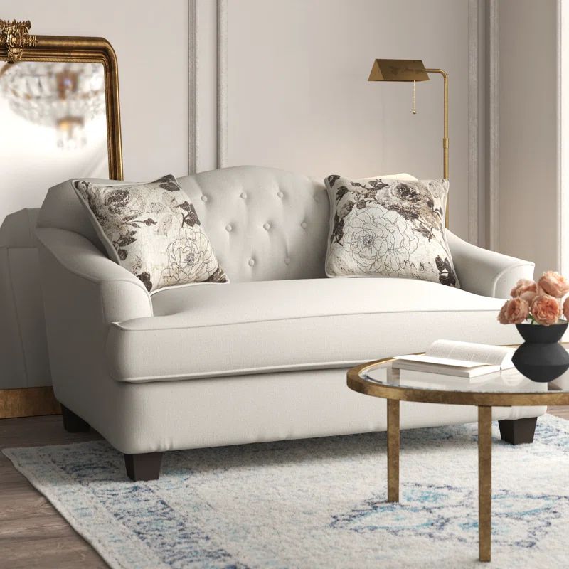 Beverly 62'' Recessed Arm Loveseat with Reversible Cushions | Wayfair North America