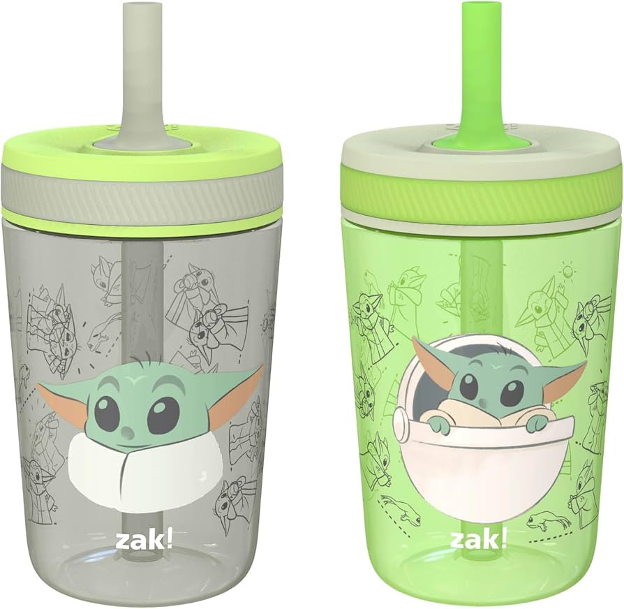 Zak Designs Star Wars The Mandalorian Kelso Toddler Cups For Travel or At Home, 15oz 2-Pack Durab... | Amazon (US)