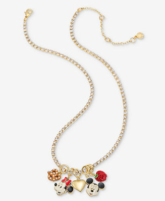 Disney | Macy's Mickey Mouse & Minnie Mouse NYC Cluster Charm Necklace, Macy's Exclusive | Macy's