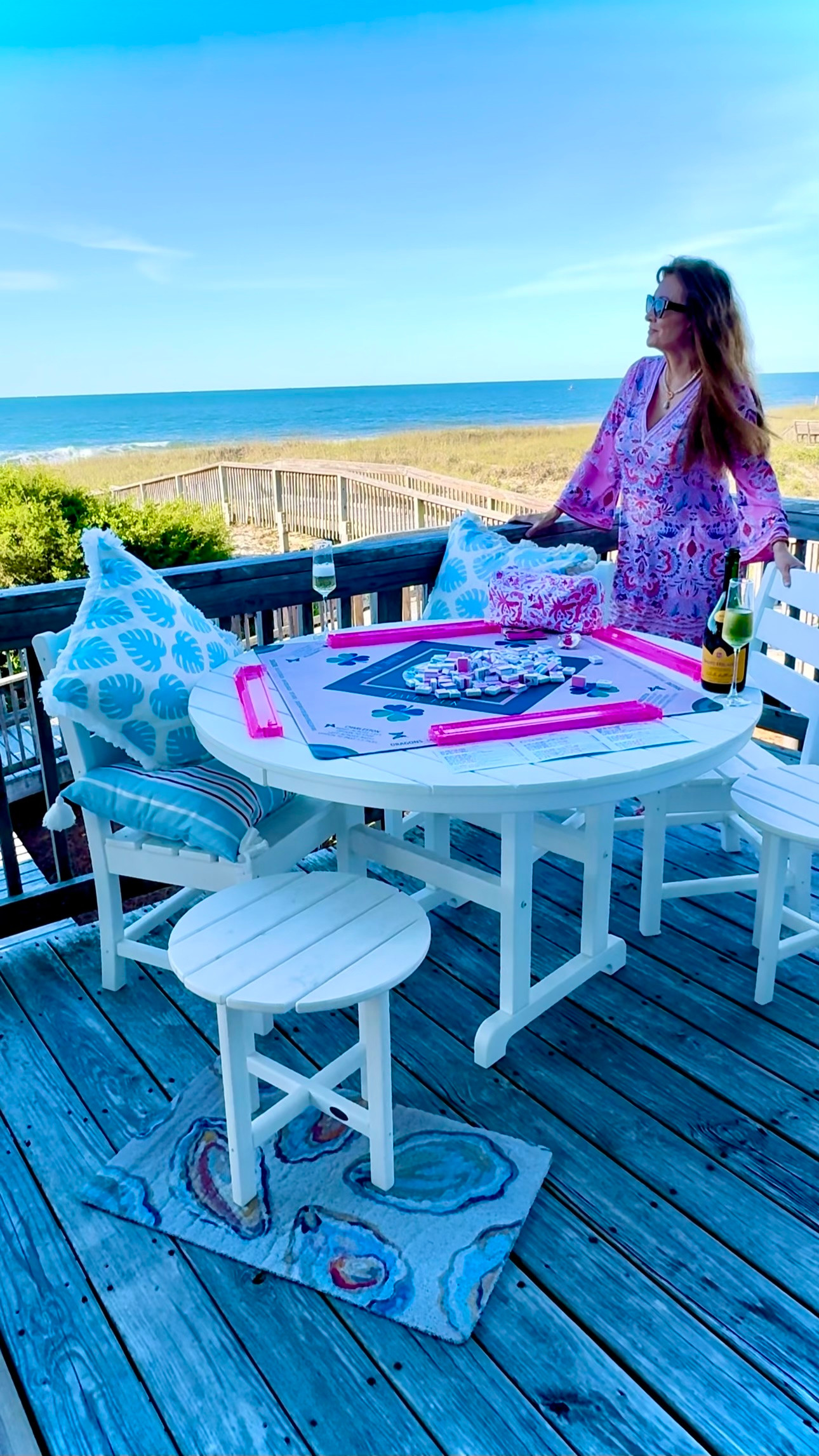 Beach and Mahjong? What could be better??!!!???!!! 

 #LTKdayinmylife #LTKootd #LTKselfcare