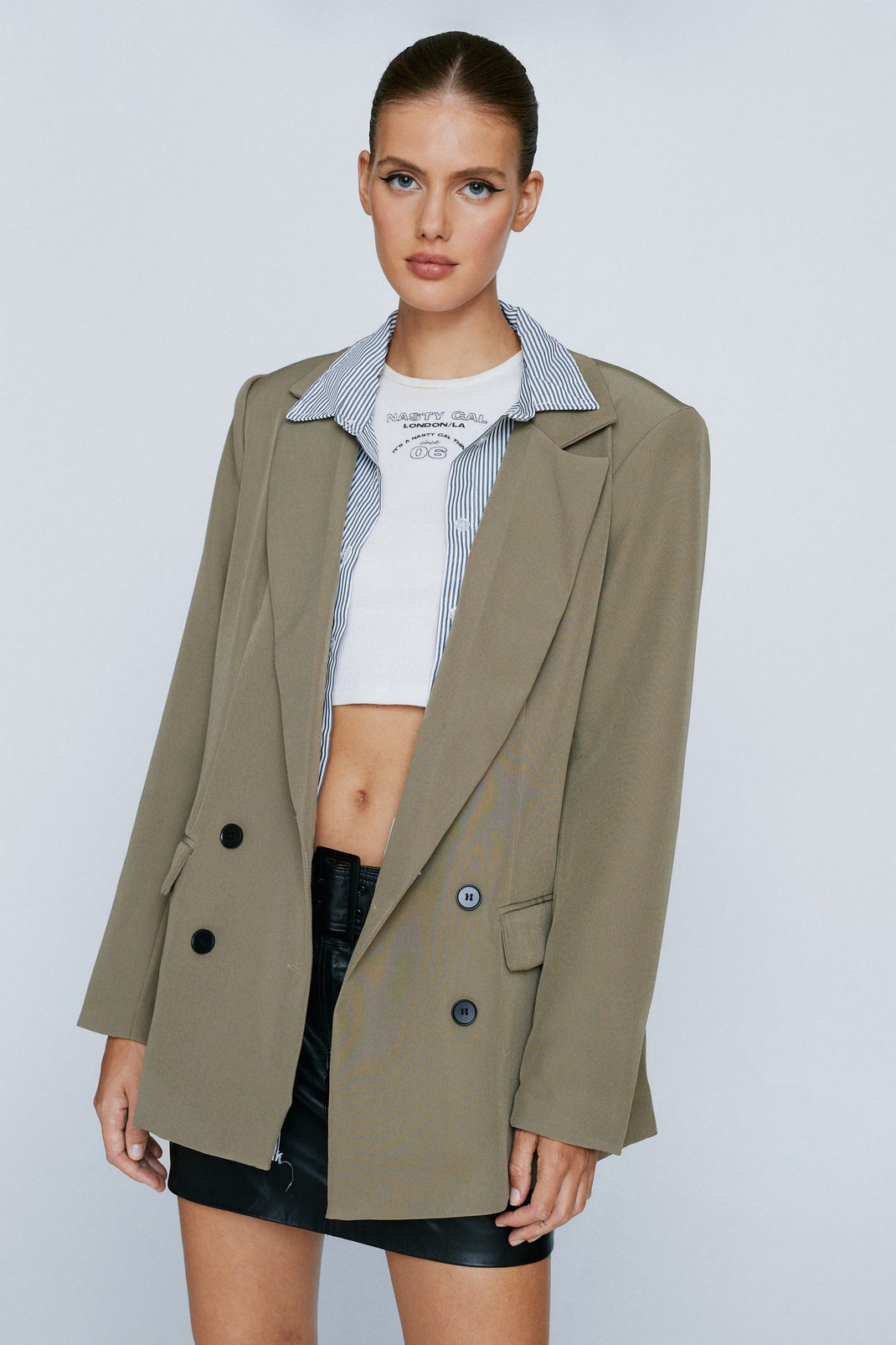 Blazer oversize à double boutonnage | Nasty Gal FR