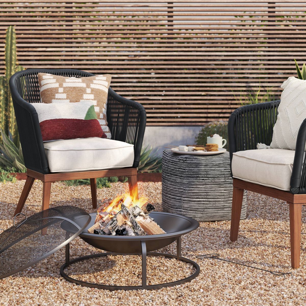 23" Wood Burning Fire Pit with Spark Screen - Room Essentials™ | Target