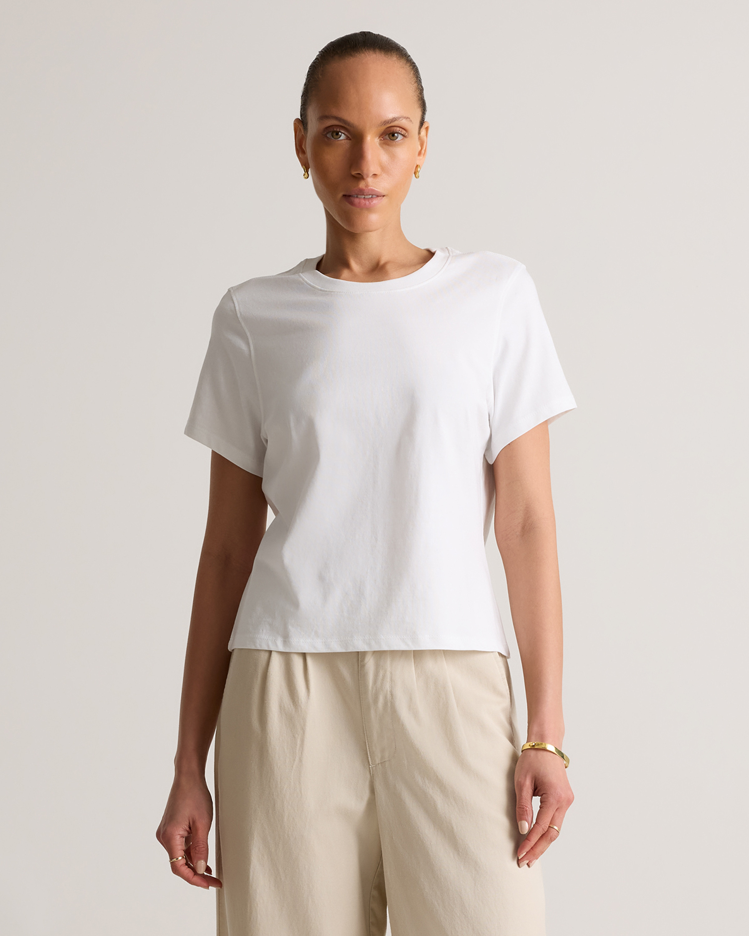 Quince | Women's Boxy Crewneck T-Shirt in Deep Navy, Size Large, Organic Cotton | Quince