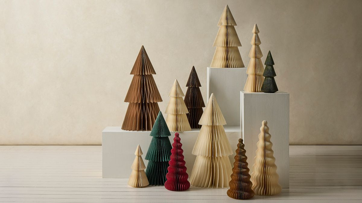 Neutral Decorative Paper Tabletop Trees | West Elm (US)