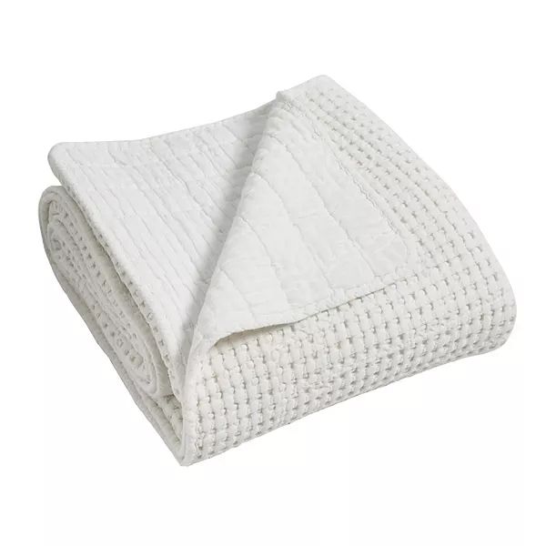 Levtex Home Mills Waffle Cream Quilted Throw | Kohl's