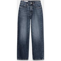 Zara - Trf Mom Fit Hi-Rise Jeans - Navy Blue - 31 (Us 12) - Woman | Zara US