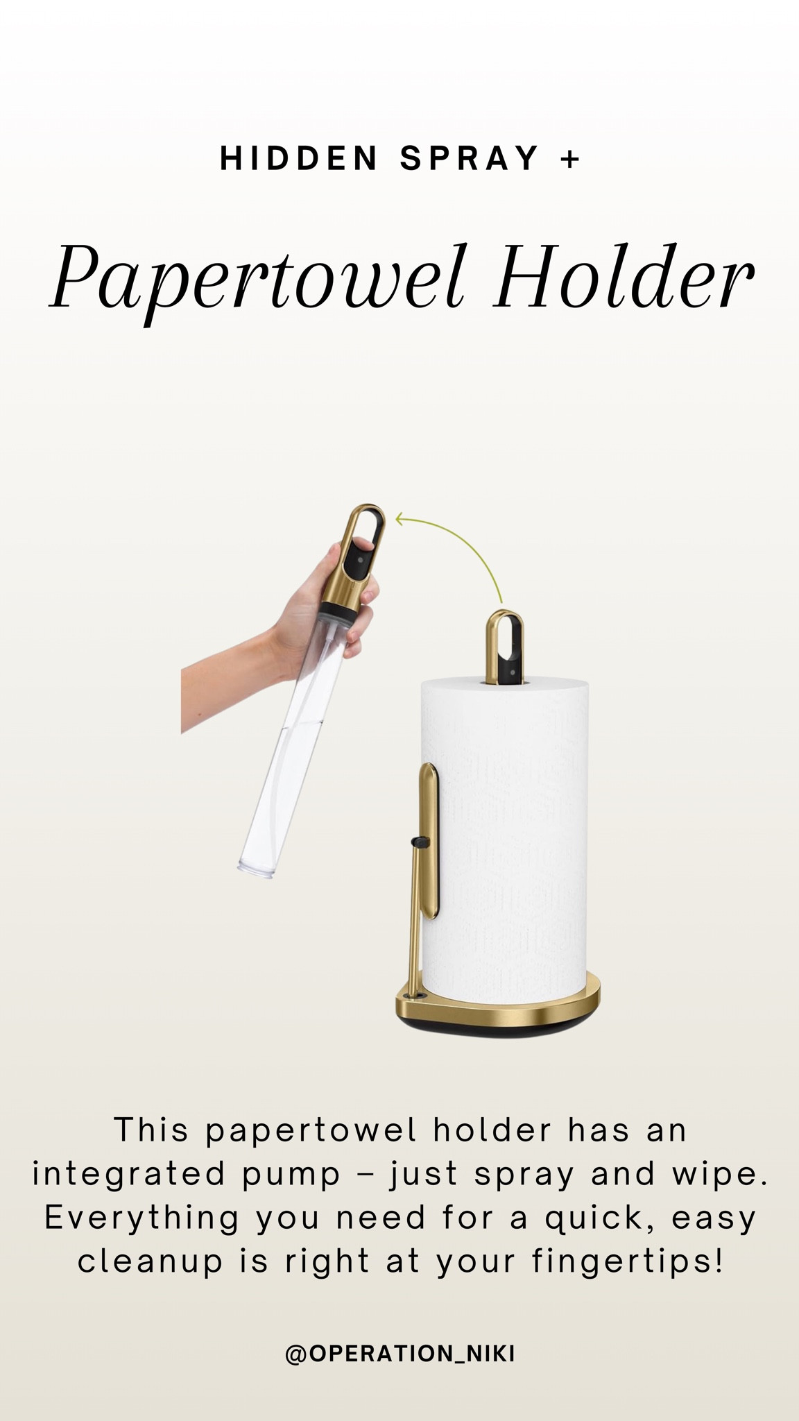 This papertowel holder has an integrated pump - just spray and wipe. Everything you need for a quick, easy cleanup is right at your fingertips!

Follow for more @OPERATION_NIKI on IG, TikTok, & Facebook

spring cleaning, kitchen cleaning, cleaning products, scrub daddy, antibacterial, cleaning tips, clean home, deep clean, cleaning hacks, sahm, clean with me, home organization

#LTKFindsUnder100 #LTKFindsUnder50 #LTKHome