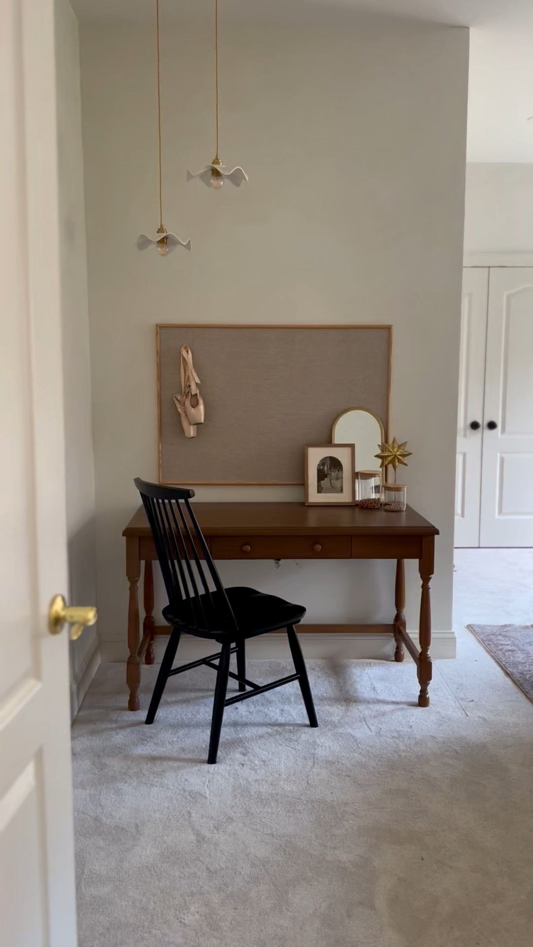 Teen girl desk and memo board! Created this charming little study are for Clara last year and this desk still blows me away. Absolutely stunning color and very sturdy!

#LTKSaleAlert #LTKHome #LTKKids