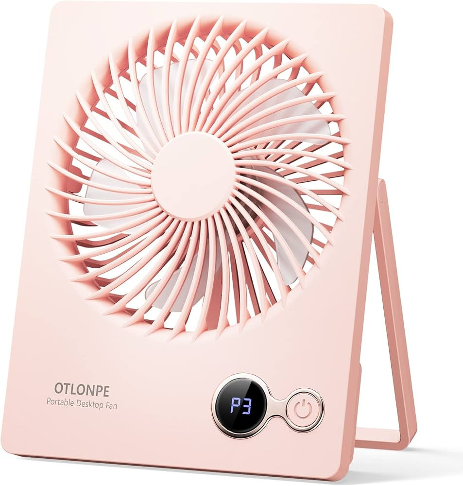 Otlonpe Desk Fan Rechargeable,4000mAh Portable Travel Fan Battery Operated with Power Bank,Small ... | Amazon (US)