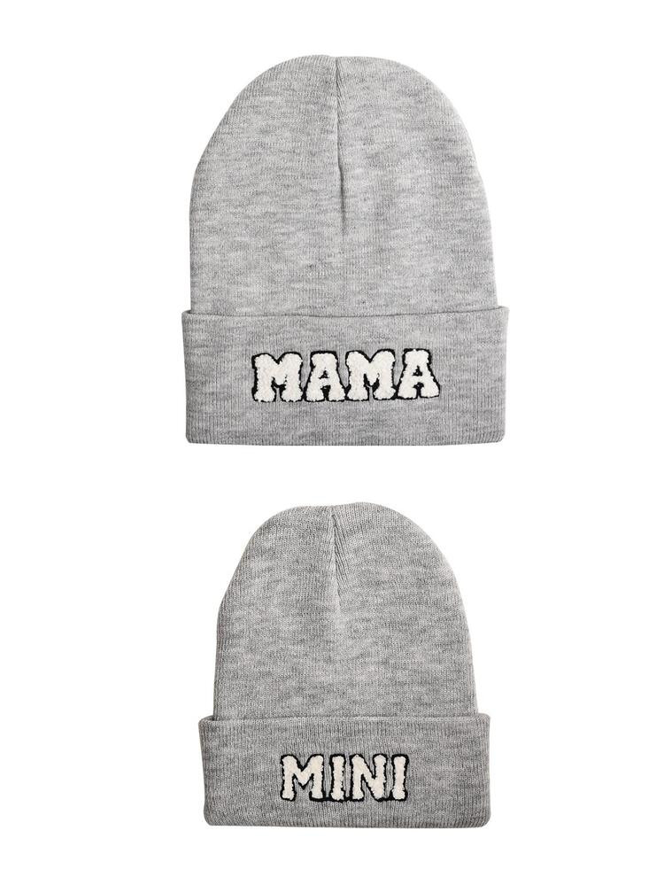 New
     
      2pcs Women Letter Decor Fashionable Beanie For Daily Life | SHEIN