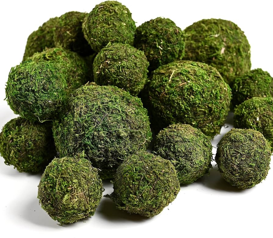 Usmola 18pcs Fake Moss Balls, 6pcs 3.2" Faux Green Balls + 12pcs 2" Artificial Moss Decorative Ba... | Amazon (CA)
