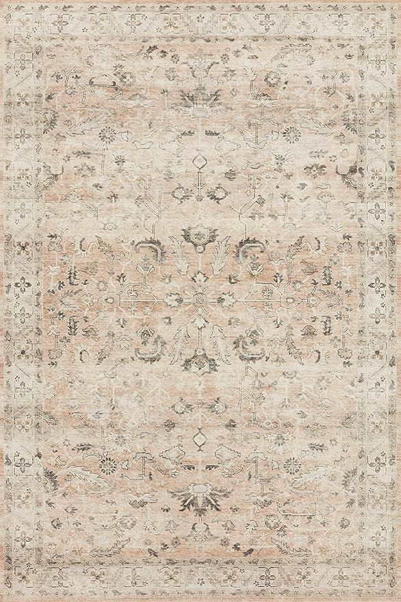 Loloi II Hathaway Collection HTH-06 Blush / Multi 9'-0" x 12'-0", .25" Thick, Area Rug, Soft, Dur... | Amazon (US)